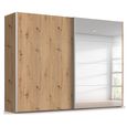 Beluga Extra Sliding Wardrobe - 271cm - 2 Door - Mirror - Artisan Oak