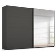 Beluga Extra Sliding Wardrobe - 271cm - 2 Door - Mirror - Graphite