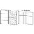 Beluga Extra Sliding Wardrobe - 271cm - 2 Door - Mirror - Graphite