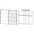 Beluga Extra Sliding Wardrobe - 271cm - 2 Door - Mirror - Graphite & White High Gloss