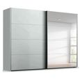 Beluga Extra Sliding Wardrobe - 271cm - 2 Door - Mirror - Silk Grey