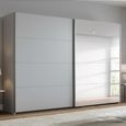 Beluga Extra Sliding Wardrobe - 271cm - 2 Door - Mirror - Silk Grey