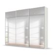 Beluga Extra Sliding Wardrobe - 271cm - 3 Door - Mirrored - Alpine White
