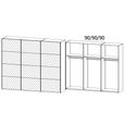 Beluga Extra Sliding Wardrobe - 271cm - 3 Door - Mirrored - Graphite