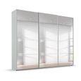 Beluga Extra Sliding Wardrobe - 271cm - 3 Door - Mirrored - Silk Grey