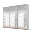 Beluga Extra Sliding Wardrobe - 271cm - 3 Door - Mirrored - Silk Grey