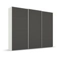 Beluga Extra Sliding Wardrobe - 271cm - 3 Door - Alpine White & Graphite