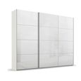 Beluga Extra Sliding Wardrobe - 271cm - 3 Door - Alpine White & White High Gloss