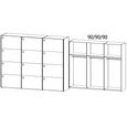 Beluga Extra Sliding Wardrobe - 271cm - 3 Door - Alpine White & White High Gloss