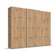 Beluga Extra Sliding Wardrobe - 271cm - 3 Door - Artisan Oak