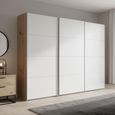 Beluga Extra Sliding Wardrobe - 271cm - 3 Door - Artisan Oak & Alpine White
