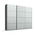 Beluga Extra Sliding Wardrobe - 271cm - 3 Door - Graphite & Silk Grey