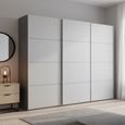 Beluga Extra Sliding Wardrobe - 271cm - 3 Door - Graphite & Silk Grey