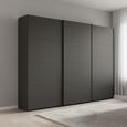Beluga Extra Sliding Wardrobe - 271cm - 3 Door - Graphite