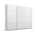 Beluga Extra Sliding Wardrobe - 271cm - 3 Door - Silk Grey & Alpine White