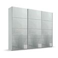 Beluga Extra Sliding Wardrobe - 271cm - 3 Door - Silk Grey & Silk Grey Glass