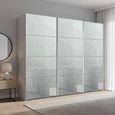 Beluga Extra Sliding Wardrobe - 271cm - 3 Door - Silk Grey & Silk Grey Glass