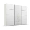 Beluga Extra Sliding Wardrobe - 271cm - 3 Door - White High Gloss & Alpine White Front