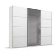 Rauch Beluga Extra 271cm 3 Door Sliding Wardrobe with Grey Mirror - Alpine White