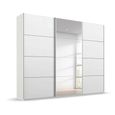 Beluga Extra Sliding Wardrobe - 271cm - 3 Door - Mirror - Alpine White