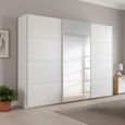 Beluga Extra Sliding Wardrobe - 271cm - 3 Door - Mirror - Alpine White