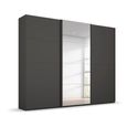 Beluga Extra Sliding Wardrobe - 271cm - 3 Door - Mirror - Graphite