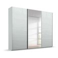 Beluga Extra Sliding Wardrobe - 271cm - 3 Door - Mirror - Silk Grey