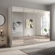 Beluga Extra Sliding Wardrobe - 271cm - 4 Door - Mirrored - Alpine White