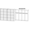 Beluga Extra Sliding Wardrobe - 271cm - 4 Door - Mirrored - Graphite