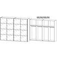 Beluga Extra Sliding Wardrobe - 271cm - 4 Door - Alpine White & Basalt Glass