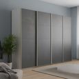 Beluga Extra Sliding Wardrobe - 271cm - 4 Door - Alpine White & Graphite