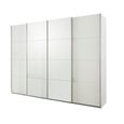 Beluga Extra Sliding Wardrobe - 271cm - 4 Door - Alpine White & White High Gloss
