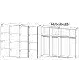 Beluga Extra Sliding Wardrobe - 271cm - 4 Door - Alpine White & White High Gloss