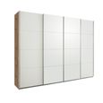 Beluga Extra Sliding Wardrobe - 271cm - 4 Door - Artisan Oak & Alpine White