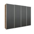 Beluga Extra Sliding Wardrobe - 271cm - 4 Door - Artisan Oak & Graphite