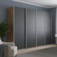 Beluga Extra Sliding Wardrobe - 271cm - 4 Door - Artisan Oak & Graphite