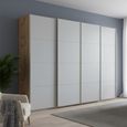 Beluga Extra Sliding Wardrobe - 271cm - 4 Door - Artisan Oak & Silk Grey