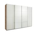 Beluga Extra Sliding Wardrobe - 271cm - 4 Door - Artisan Oak & White High Gloss