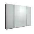 Beluga Extra Sliding Wardrobe - 271cm - 4 Door - Graphite & Silk Grey