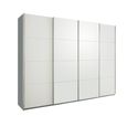 Beluga Extra Sliding Wardrobe - 271cm - 4 Door - Silk Grey & Alpine White