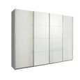 Beluga Extra Sliding Wardrobe - 271cm - 4 Door - Silk Grey & White High Gloss