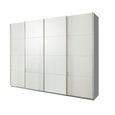 Beluga Extra Sliding Wardrobe - 271cm - 4 Door - Silk Grey & White High Gloss