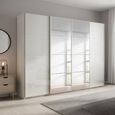 Beluga Extra Sliding Wardrobe - 271cm - 4 Door - Mirror - Alpine White & White High Gloss