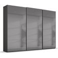 Beluga Extra Sliding Wardrobe - 316cm - 3 Door - Grey Mirrored - Graphite