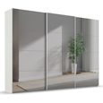 Beluga Extra Sliding Wardrobe - 316cm - 3 Door - Mirrored - Alpine White