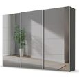 Beluga Extra Sliding Wardrobe - 316cm - 3 Door - Mirrored - Graphite