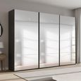 Beluga Extra Sliding Wardrobe - 316cm - 3 Door - Mirrored - Graphite
