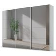 Beluga Extra Sliding Wardrobe - 316cm - 3 Door - Mirrored - Silk Grey
