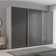 Beluga Extra Sliding Wardrobe - 316cm - 3 Door - Alpine White & Graphite