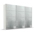 Beluga Extra Sliding Wardrobe - 316cm - 3 Door - Alpine White & Silk Grey Glass
